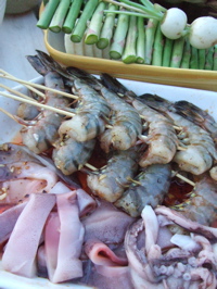 seafood ready for the grill